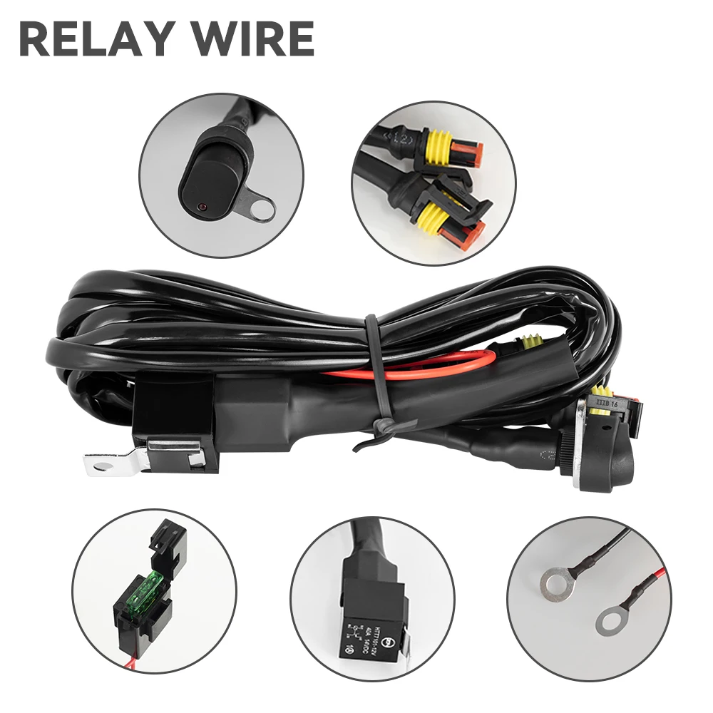 Motorrad Nebel Licht Kabelbaum LED Lampe Scheinwerfer Refit Relais Draht Motorrad Scheinwerfer Kabel Zubehör