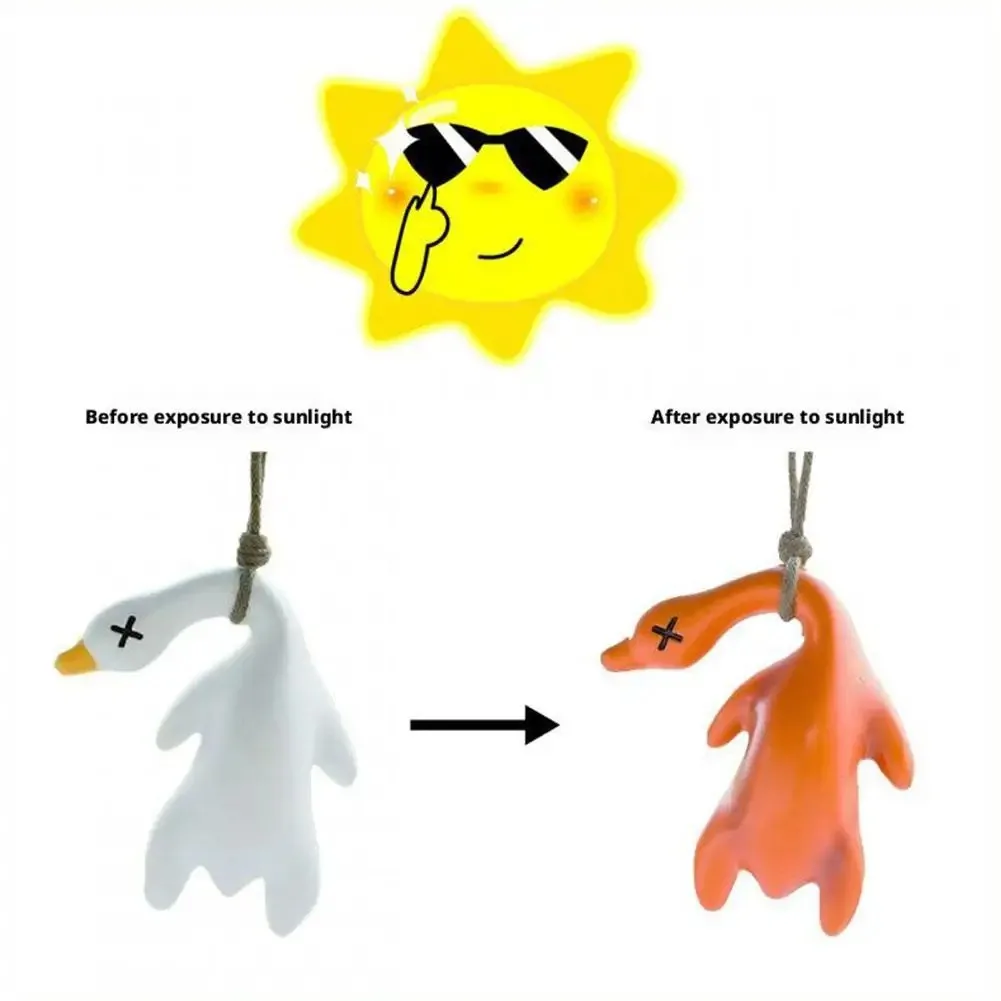Farbwechsel Ente Auto Ornament Dekoration, Braten Ente Anhänger – Bild 4