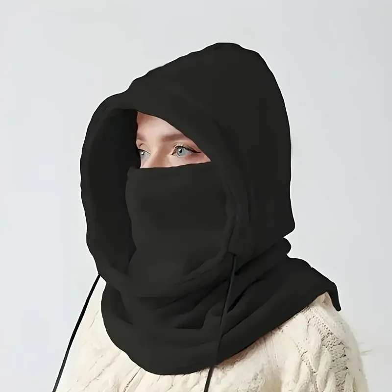 Unisex-Winter-Sturmhaube, gestrickte Kapuze - winddichte Maske – Bild 3