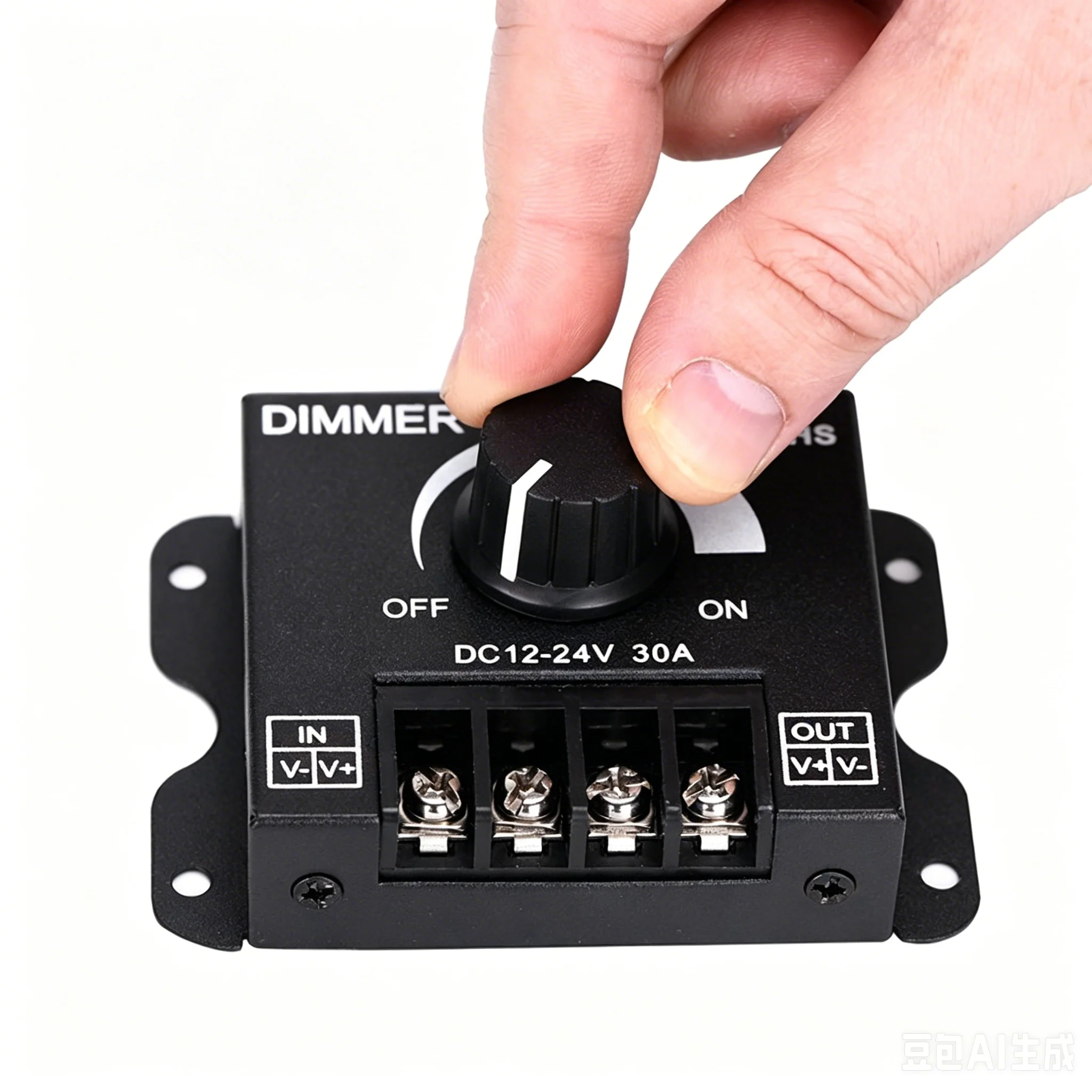 LED-Dimmer-Schalter, DC 12 V, 24 V, 8 A/30 A, Helligkeit einstellbarer – Bild 6