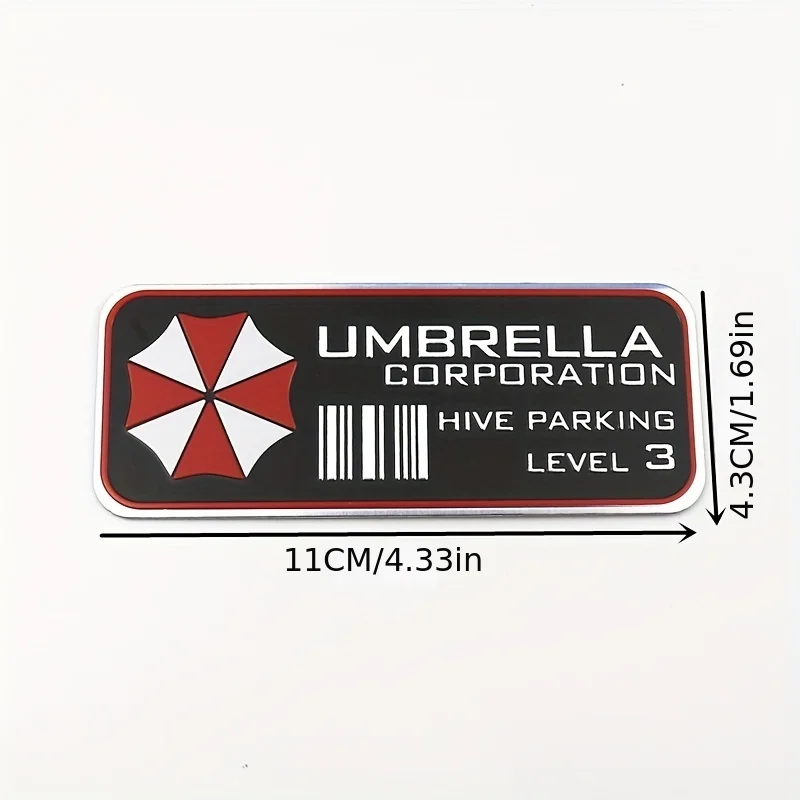 Autoaufkleber aus Aluminiumlegierung, Regenschirm, Bewohner – Bild 2