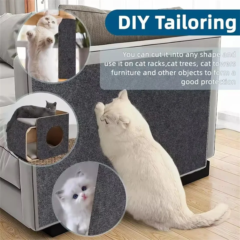 DIY selbstklebende Katzenkratzmatte, zuschneidbarer Katzenteppich – Bild 4
