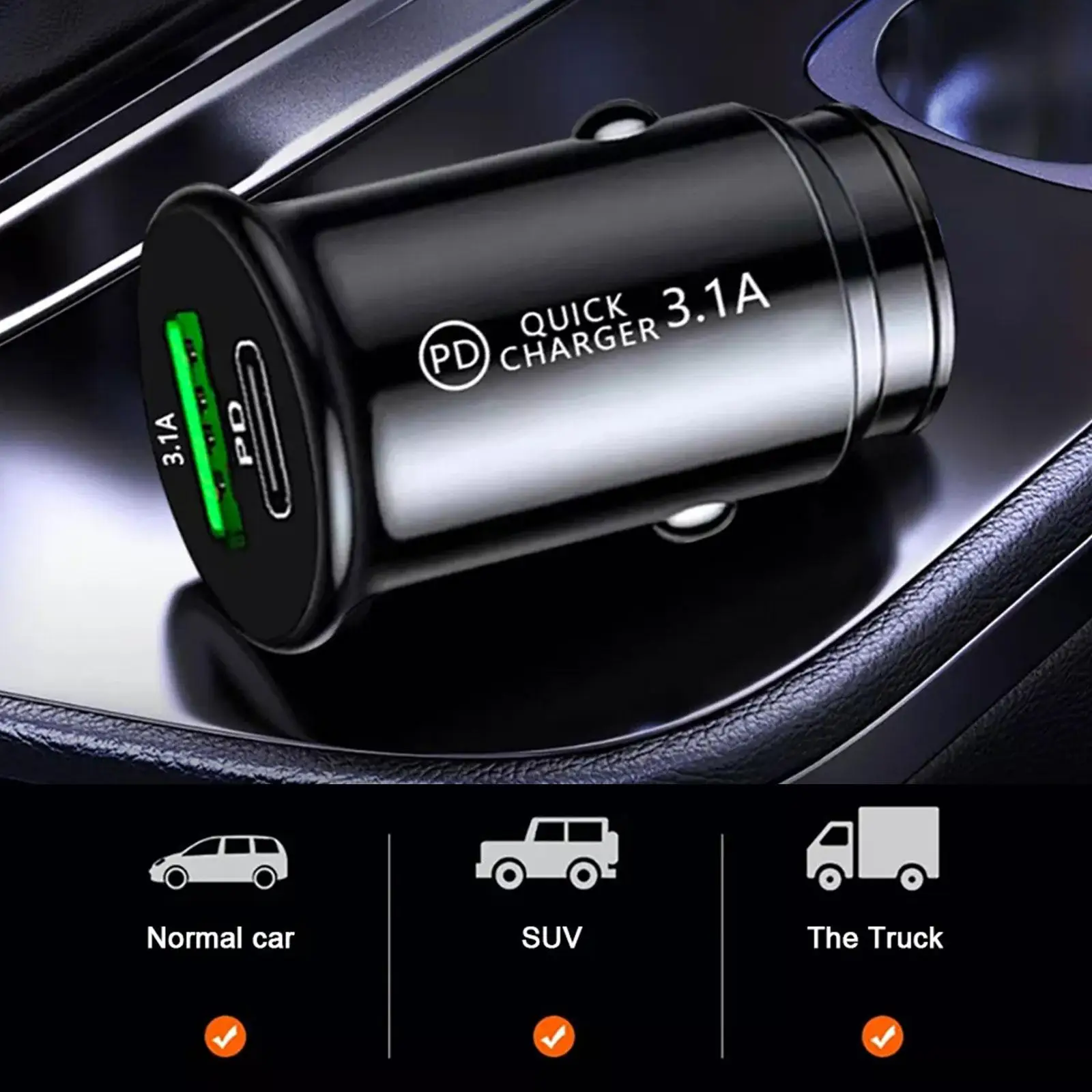 2.1a schnelle Auto ladegeräte USB PD Typ C QC 3,1 Steckdosen adapter – Bild 2