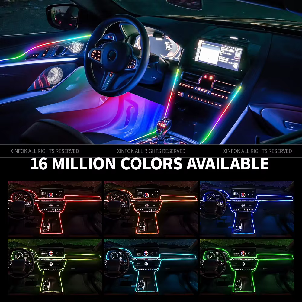 110 cm APP Control Auto Umgebungs Lichter LED Innen RGB Symphonie – Bild 5
