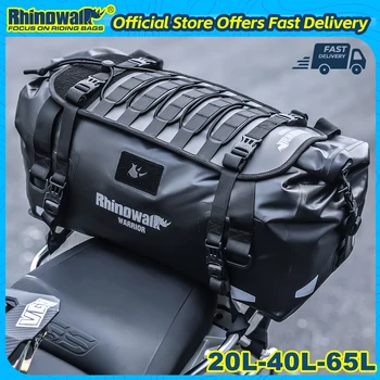 Rhinowalk Motorrad-Satteltasche 20L/40L/65L Wasserdichte Motorrad-Hecktasche mit MOLLE-Erweiterungspanel