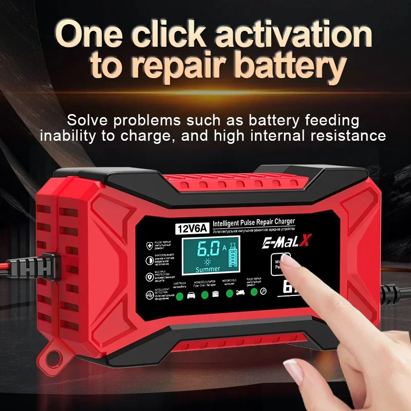 12V 6A Auto Batterie Ladegerät Puls Reparatur LiFePO4 14,6V Smart – Bild 3