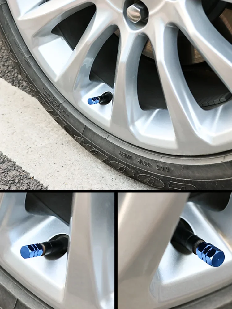 Auto Rad Reifen Ventil Vorbauten Kappen Aluminium Reifen Felge Vorbau – Bild 3