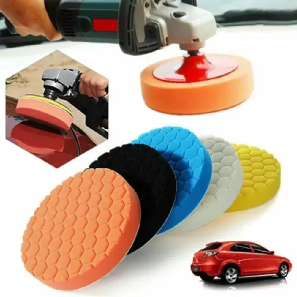 Set 3/4/5/6/7 Zoll Auto-Polierpads, Wiederverwendbare Runde (5 Stück) – Bild 3