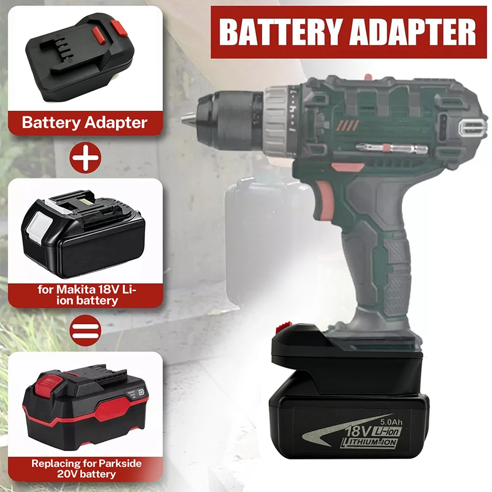 Adapter für Makita/Bosch/Milwaukee/Dewalt 18V Li-Ionen-Akku wandelt – Bild 5