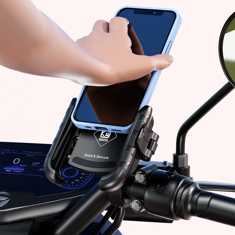 Motorrad-Telefonhalter One-Touch Auto Quick Lock – Bild 2