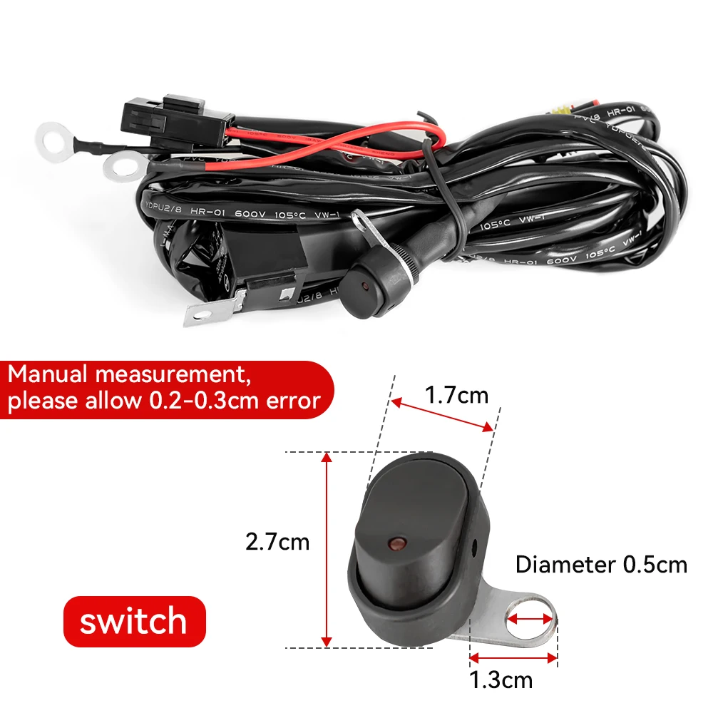 Motorrad Nebel Licht Kabelbaum LED Lampe Scheinwerfer Refit Relais – Bild 4