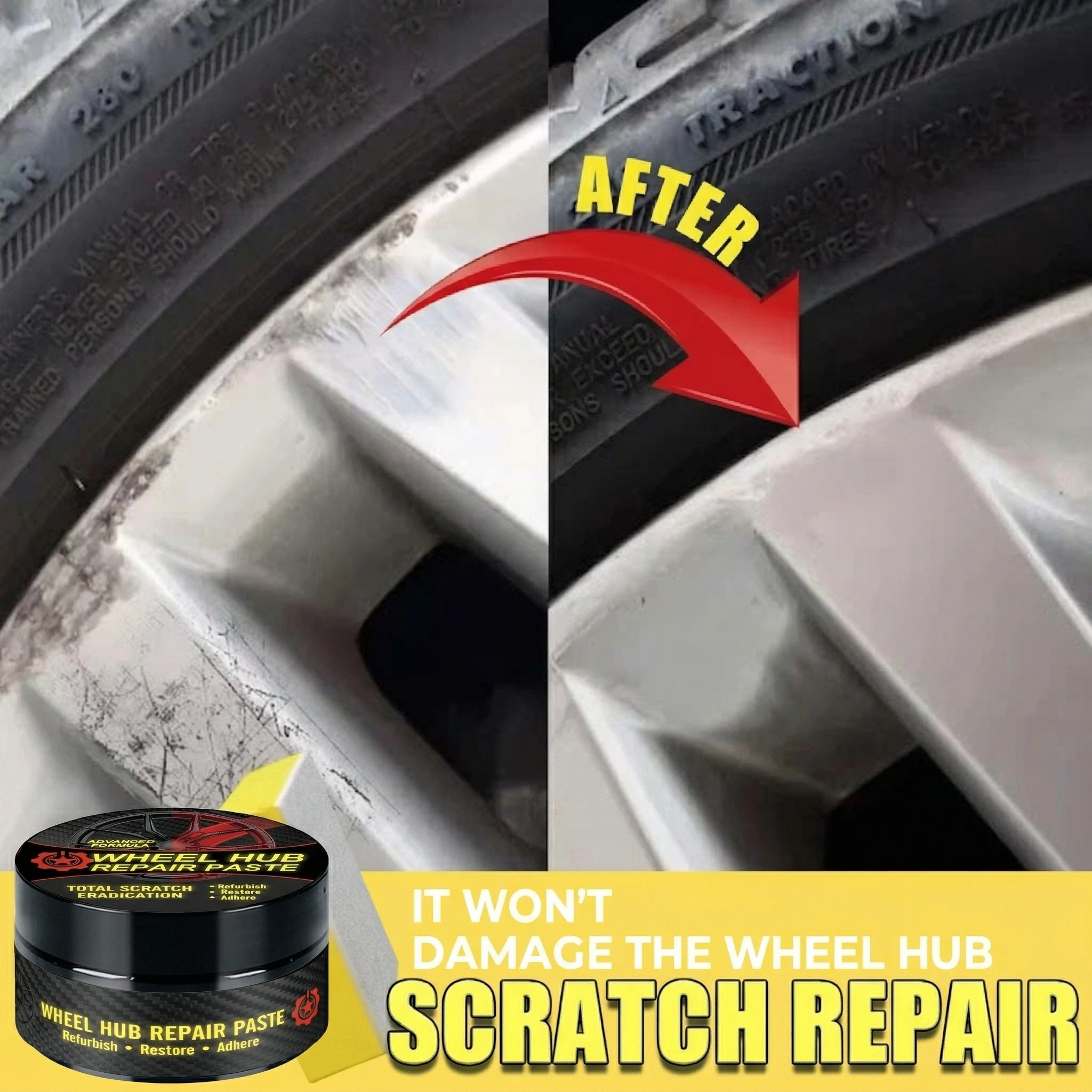 Reparaturpaste für Autofelgenkratzer, Reparaturpaste – Bild 4