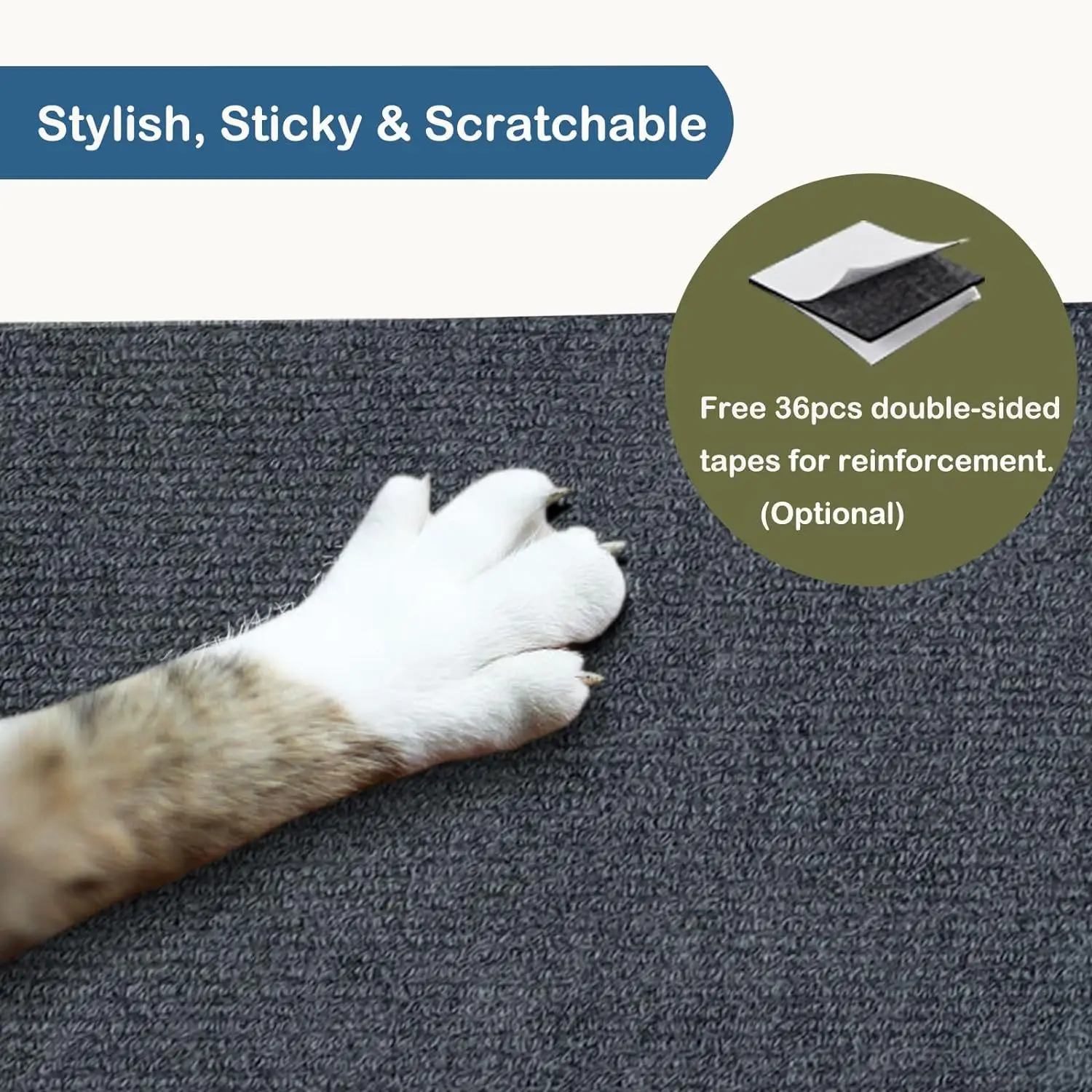 Wand selbstklebend Anti-Katzen-Kratz-Sofa DIY Katzen Kratzschutz – Bild 4