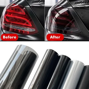 Glanz transparent hell schwarz Rauch PVC Film Tönung Scheinwerfer Rücklicht Wrap Cover Film Folie Aufkleber