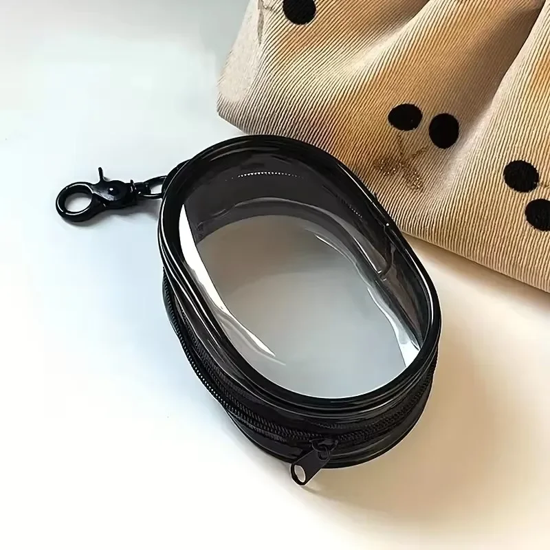 Tragbare Mini-Aufbewahrungstasche mit durchsichtigem Reißverschluss - platzsparender Kabel-Organizer