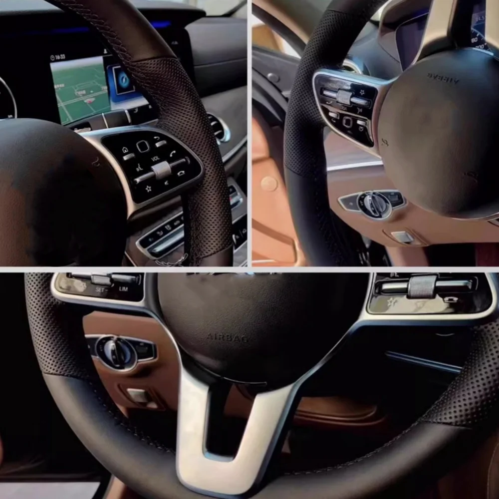 Custom Auto Lenkrad Geflecht Abdeckung Leder M Sport M3 E90 E91 E92 – Bild 2