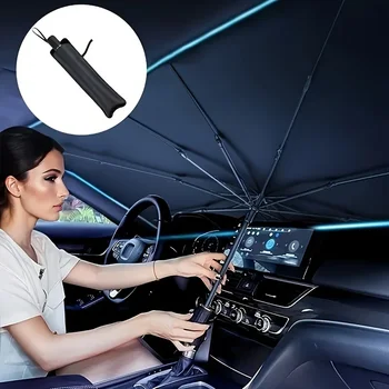 Auto-Windschutzscheiben-Sonnenschutz, Faltbarer Regenschirm-Sonnenschutz/Abdeckung für die Meisten Autos