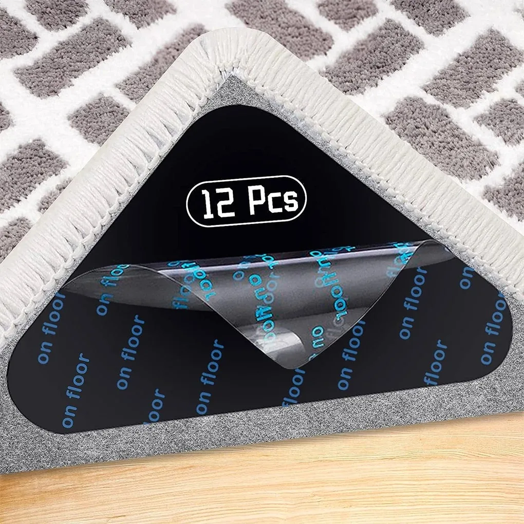 Teppich Nicht-slip Aufkleber Wiederverwendbare Wasserdicht Anti Curling Teppich Patch Feste (12 Stück)