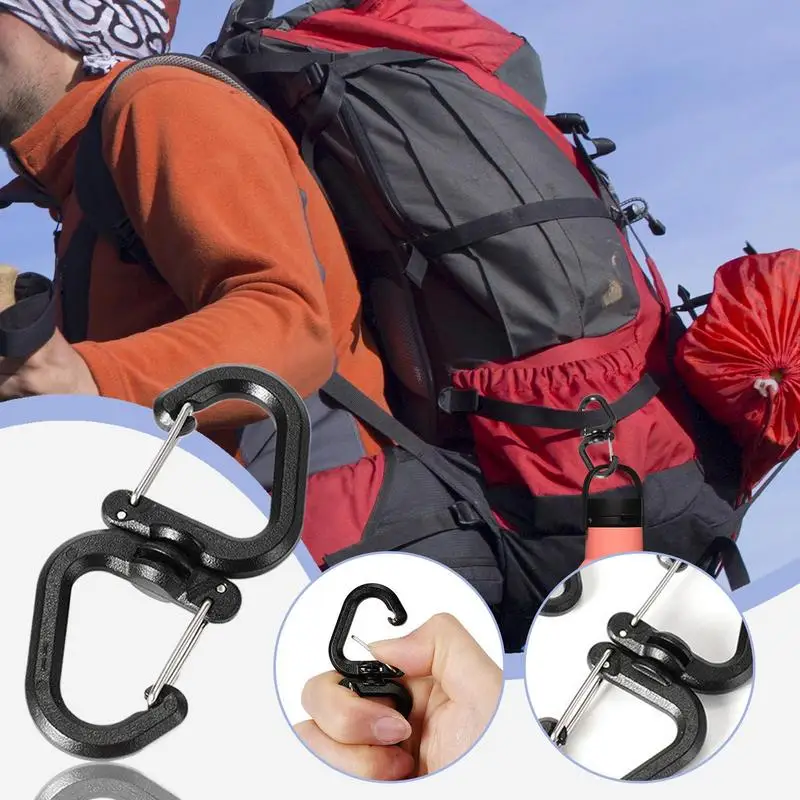 Doppelter Clip-Karabiner, Outdoor-Haken-Clip, vielseitig einsetzbar – Bild 3