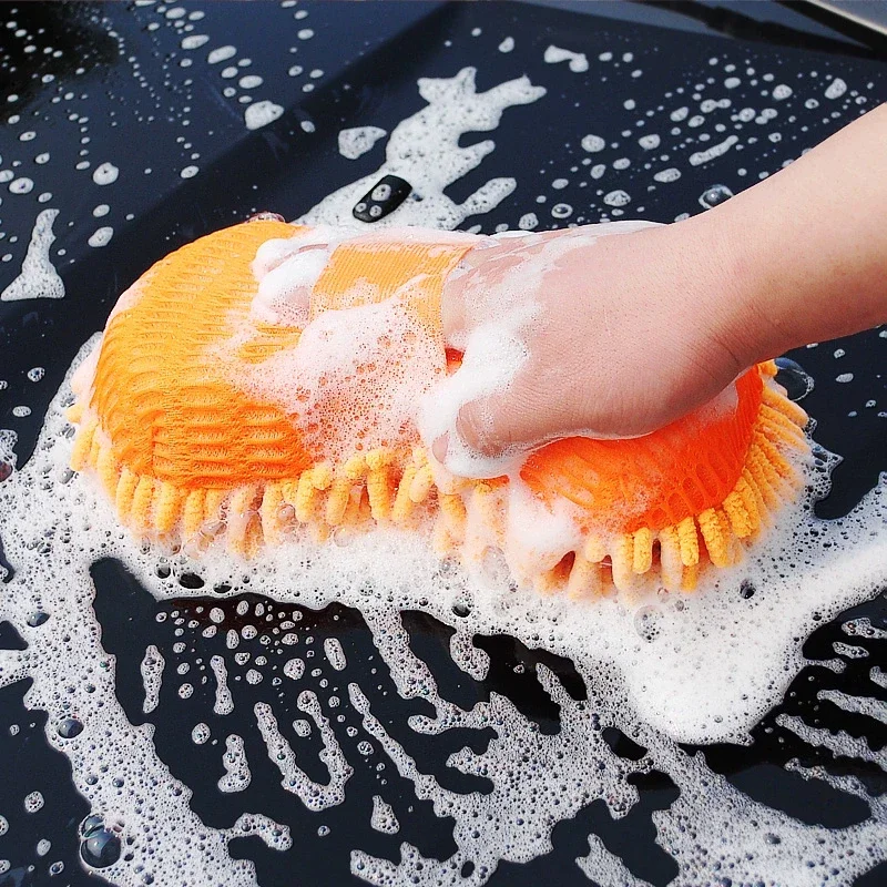 Auto Waschen Mikrofaser Chenille Auto Waschen Schwamm Pflege Waschen – Bild 6