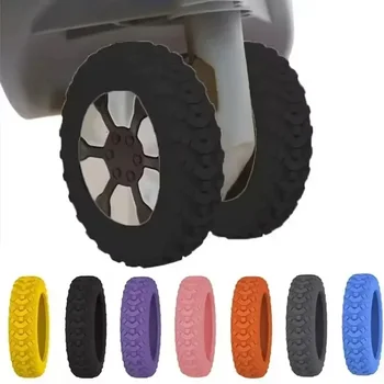 Kofferrollenschutz aus Silikon, Rollenschuhe für Reisegepäck, Geräuschreduzierende (8 Stück)