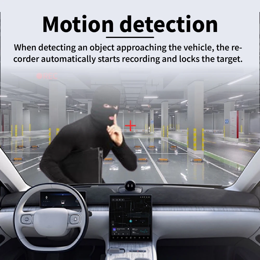 4K UHD Dual Dash Cam mit Carplay 9,66" Touchscreen Sprachsteuerung – Bild 5