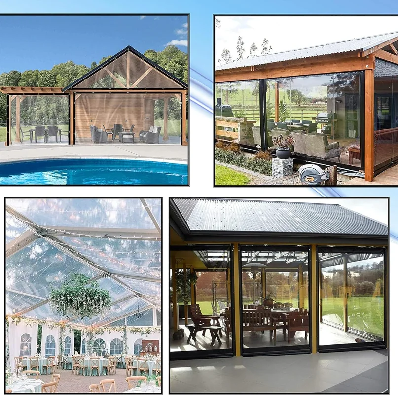 2x4m/2m Transparente Wasserdichte Plane, Reißfeste Abdeckplane – Bild 3