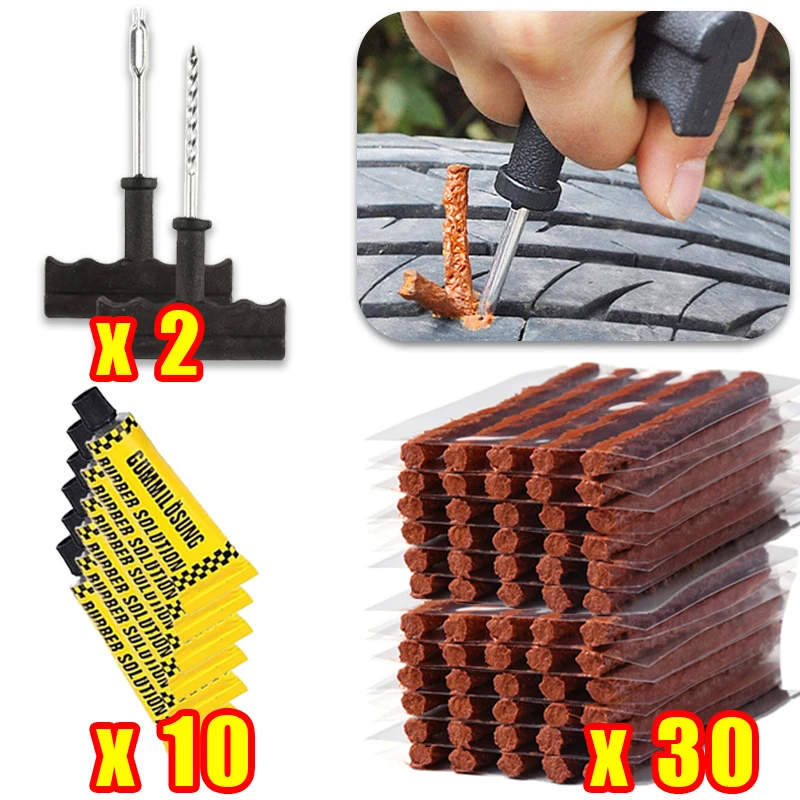 Autoreifenreparatur-Werkzeugs atz mit Gummist reifen Tubeless-Reifenpannen-Nietstopfen-Set