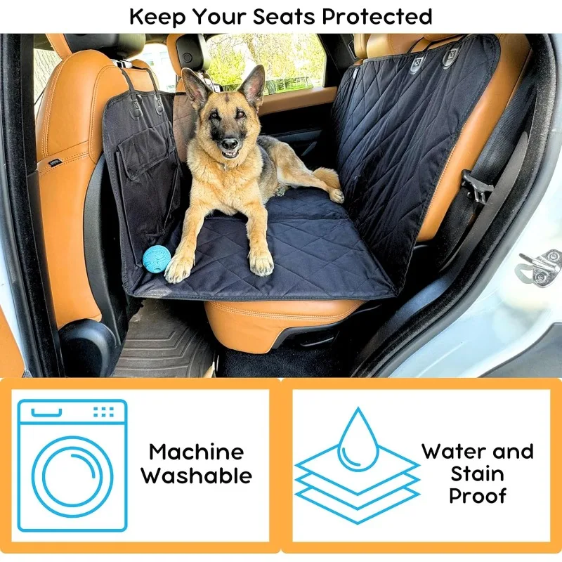 Hund Auto Sitz Abdeckung Wasserdicht Haustier Auto Sitz Zurück Reihe – Bild 6