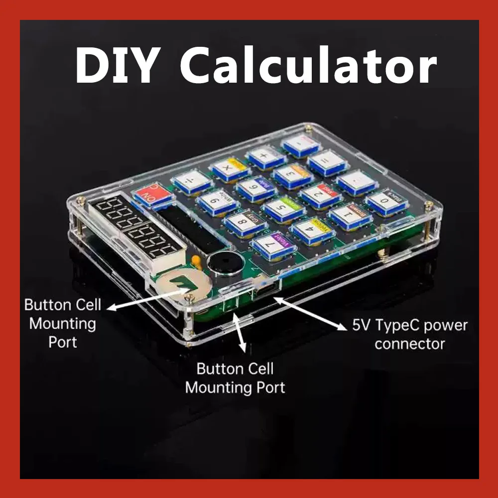 Elektronisches DIY-Rechner-Produktionsset, LED-Digitalröhrenanzeige – Bild 5