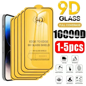 9D Screen Protector 1-5PCS Gehärtetes Glas Für iPhone 15 14 13 12 11 Pro Max Schutz glas Für iPhone X XR XS
