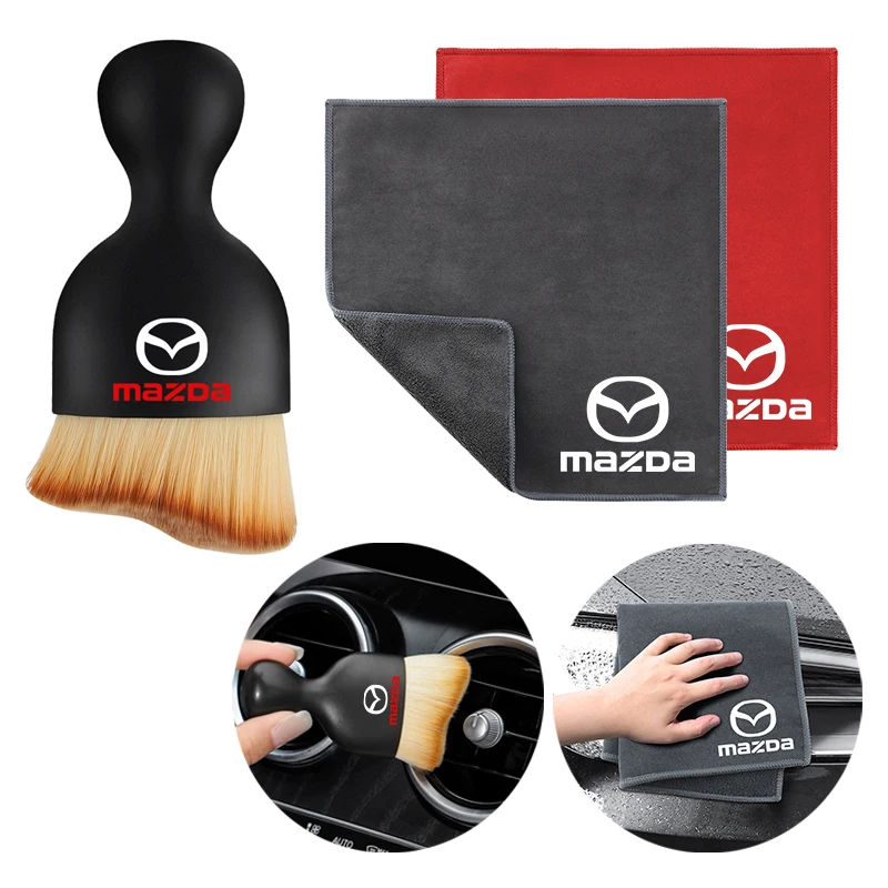 Auto Innen Reinigung Weichen Bürste Mit Auto Waschen Handtuch Mikrofaser Reinigung Lappen Tuch Für Mazda CX3