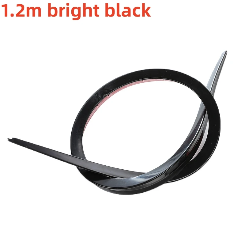 ​ ​ Universal Weiche Auto Spoiler Aufkleber Trim Stamm Flügel 1,2/1,5 m Schwarz Motorhaube Luke Tor Leichte