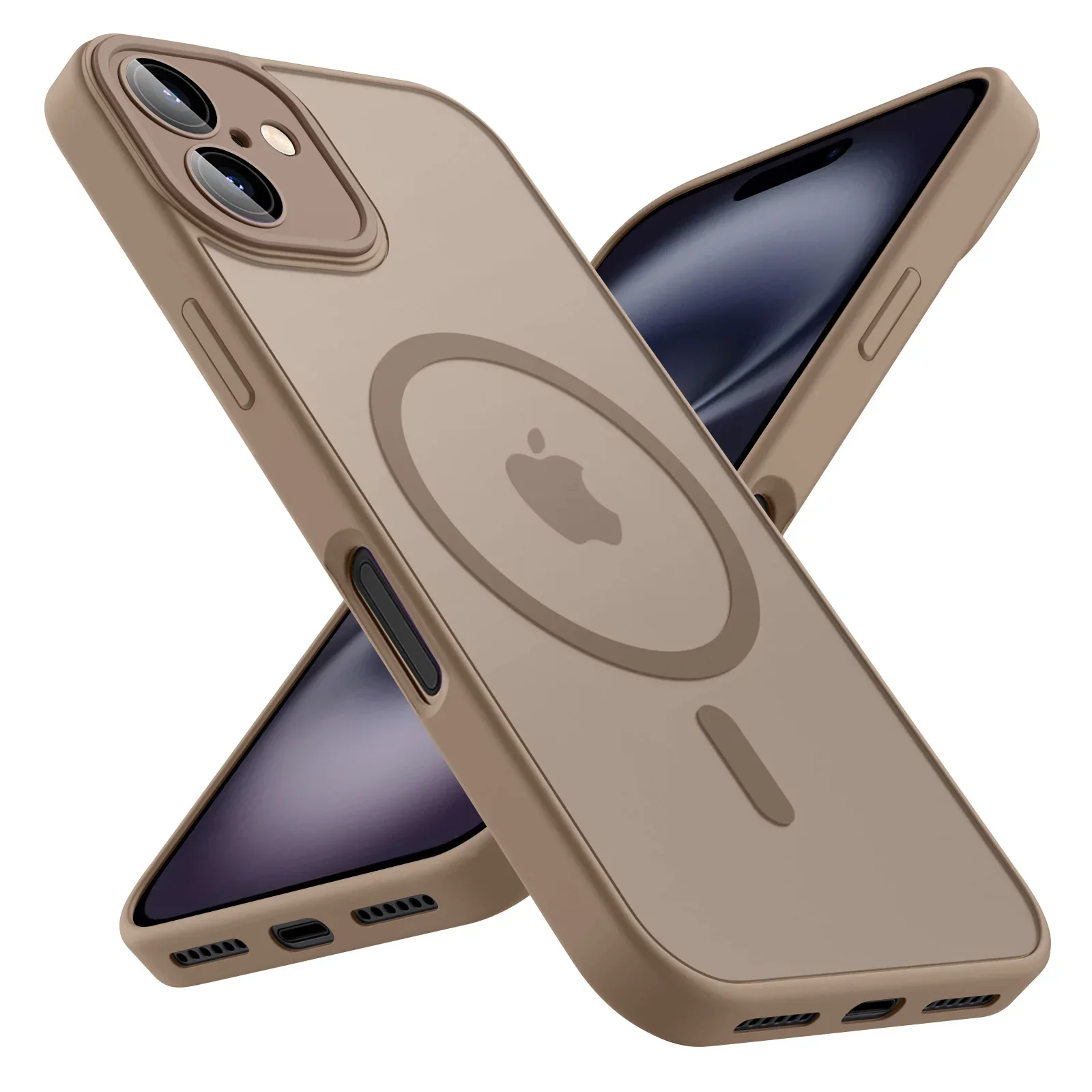 Luxuriöse Mattierte Handyhülle für iPhone 18 17 17e 16e 16 15 14 13 12 11 Pro Max Plus für Magsafe, Matte