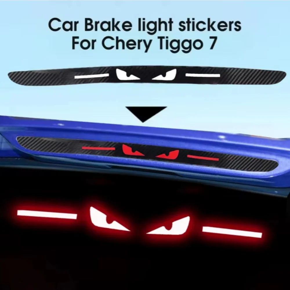 Auto Aufkleber Zubehör Rücklicht Bremslichter Lampe Schutz Carbon Faser Abdeckungen Styling Mit Für Chery Logo