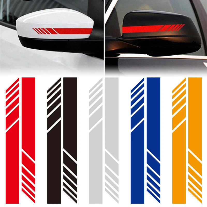 Auto Streifen Aufkleber Rückspiegel Reflektierende Vinyl Aufkleber Dekoration Mode Styling Wasserdichte