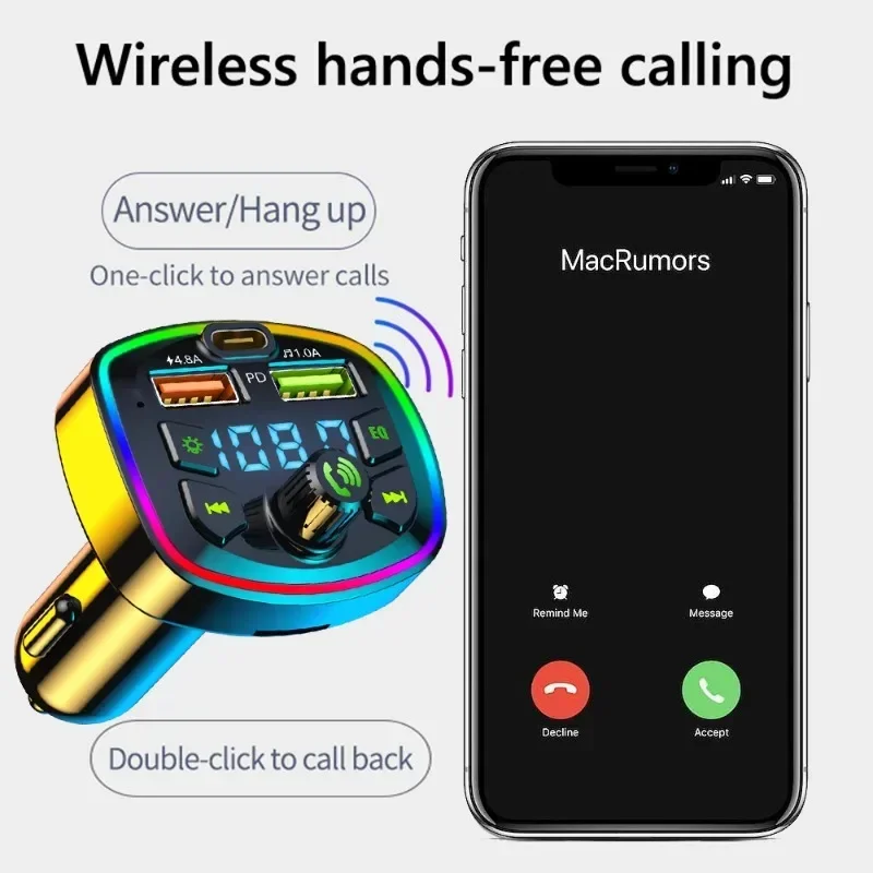Auto MP3 Player Bluetooth 5.0 FM Sender Freisprecheinrichtung – Bild 6