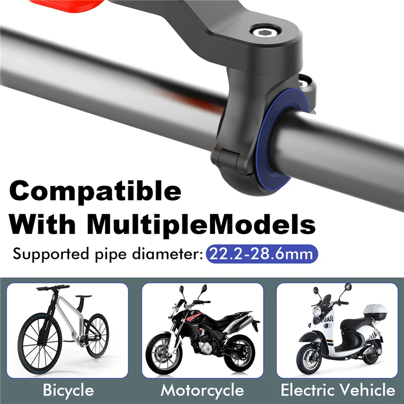 Motorrad- und Fahrrad-Handyhalterung mit Stoßdämpfer, Verstellbarer – Bild 4