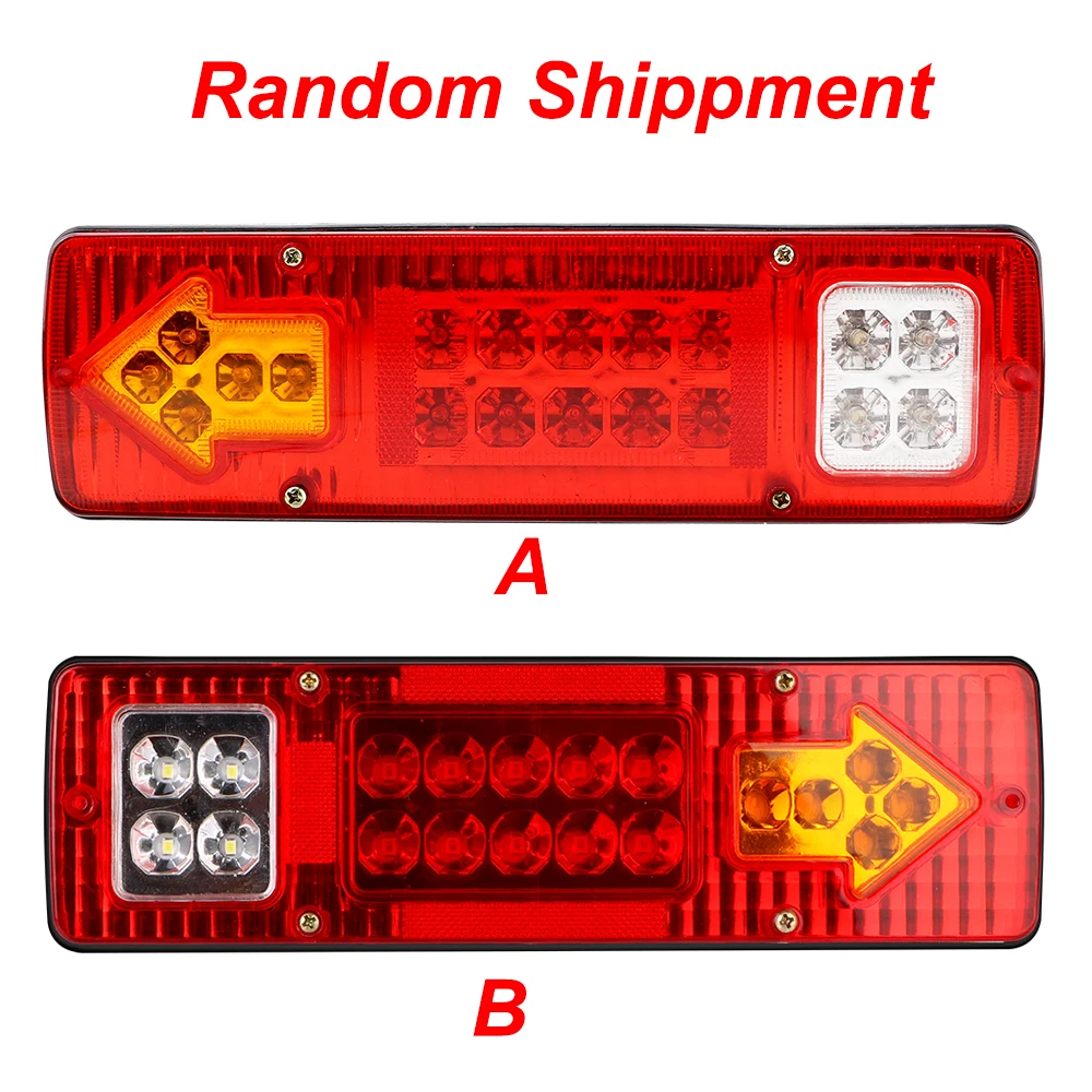 19LED Rückleuchten Rückfahr Stop Brems Anzeige 12V 24V Für Anhänger – Bild 2
