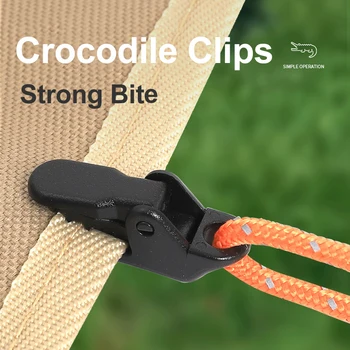 Robuste Zelt Clips Outdoor Plane Clips Anti-wind Feste Camping Zelt Haken Krokodil Klemme Clip für Outdoor