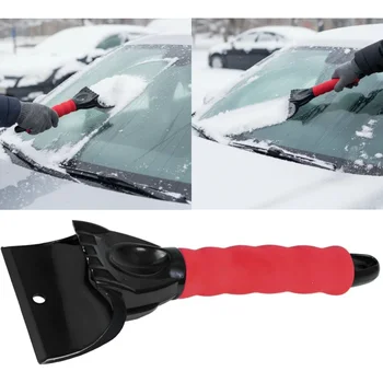 Eiskratzer für die Windschutzscheibe des Autos, Schneekratzer mit Handtuch, Werkzeuge zur Entfernung