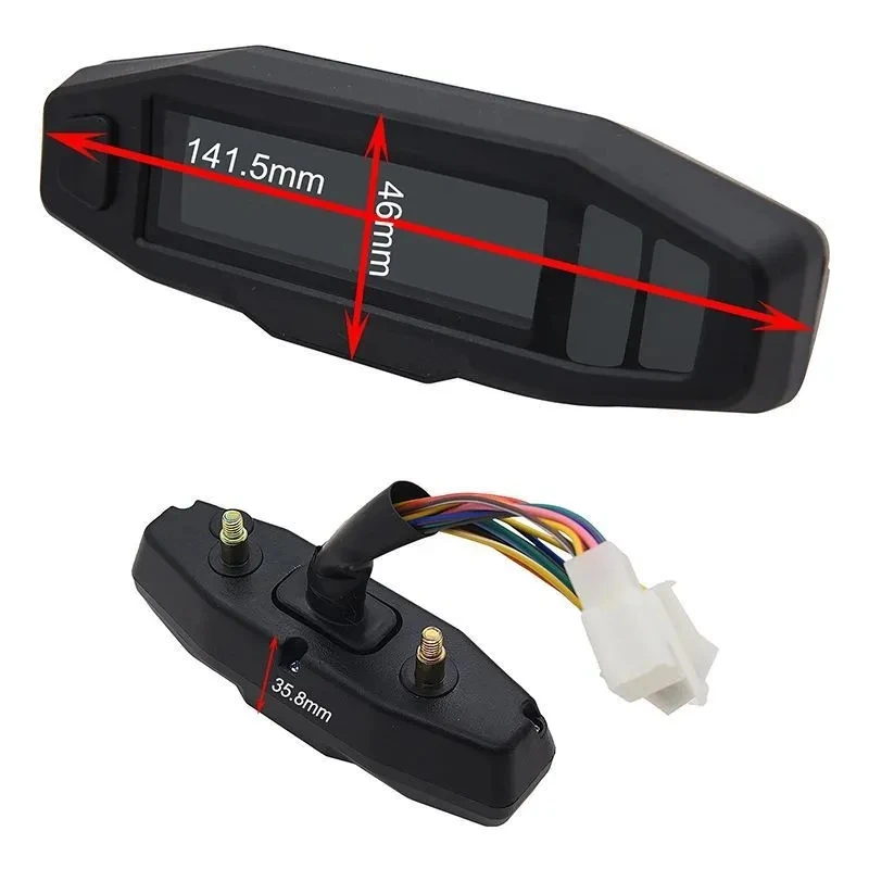 Universal Motorrad Tachometer Digitale Geschwindigkeit Meter LED – Bild 4