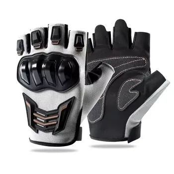 Atmungsaktive Motorradhandschuhe, halber Finger, verschleißfest, rutschfest, Racing für Outdoor-Radfahren