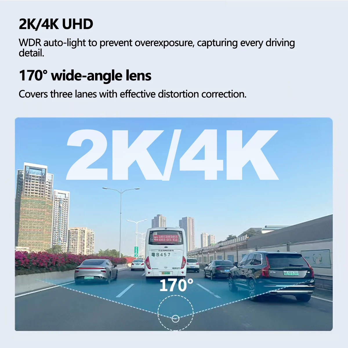 Dashcam für Auto-Blackbox Fahrvideoaufzeichnungen 4K/2K WiFi – Bild 2