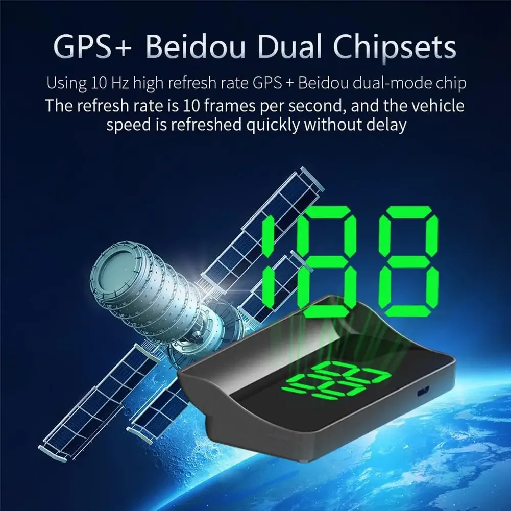 M2 Head Up Display GPS HUD Digital Tacho Plug Und Play Universal Autos – Bild 3
