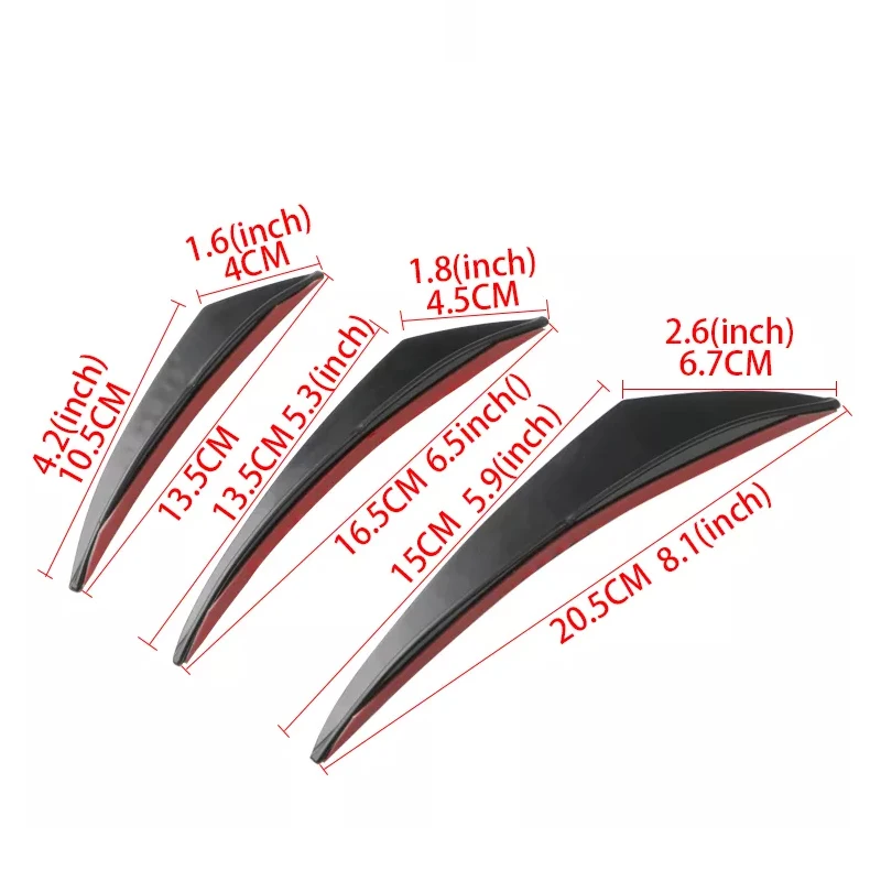 Universal Gummi Auto Frontschürze Lip Schutz Hinten Diffusor (6 Stück) – Bild 5