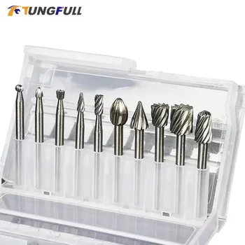 6er- oder 10er-Set HSS Rotationsfräser, Fräser-Bits, Rotationswerkzeuge, Holzbearbeitungswerkzeug