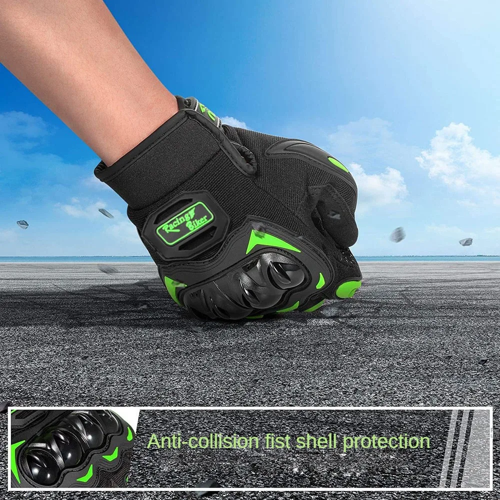 Motorrad schützen Handschuhe Wasserdicht Touchscreen Vollfinger Leder – Bild 4
