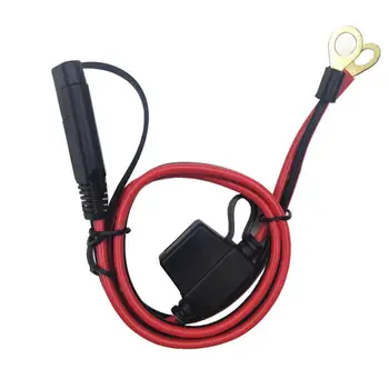 Ladegerät Kabel Für Motorrad Batterie Terminal Zu SAE Schnell Verlängerung Kabel Mit 10A Sicherung O Stecker