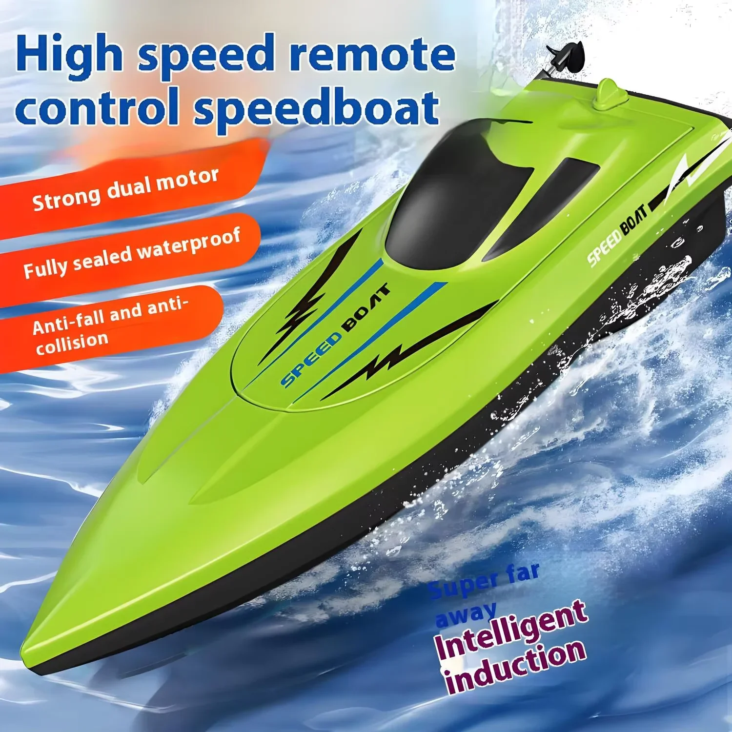 Kinder-Ferngesteuertes Boot, Wasserdicht & Ultra-Schnell, Leichtes RC-Wasserrennboot für Pool-Spaß, Ideales